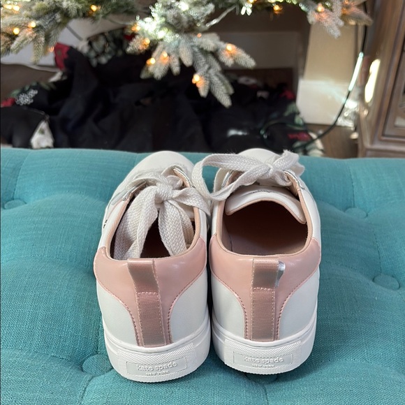 kate spade White and Pink Sneakers size 9.5 NEW - Picture 4 of 6
